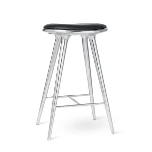 Aluminum High Stool by Space Copenhagen for Mater