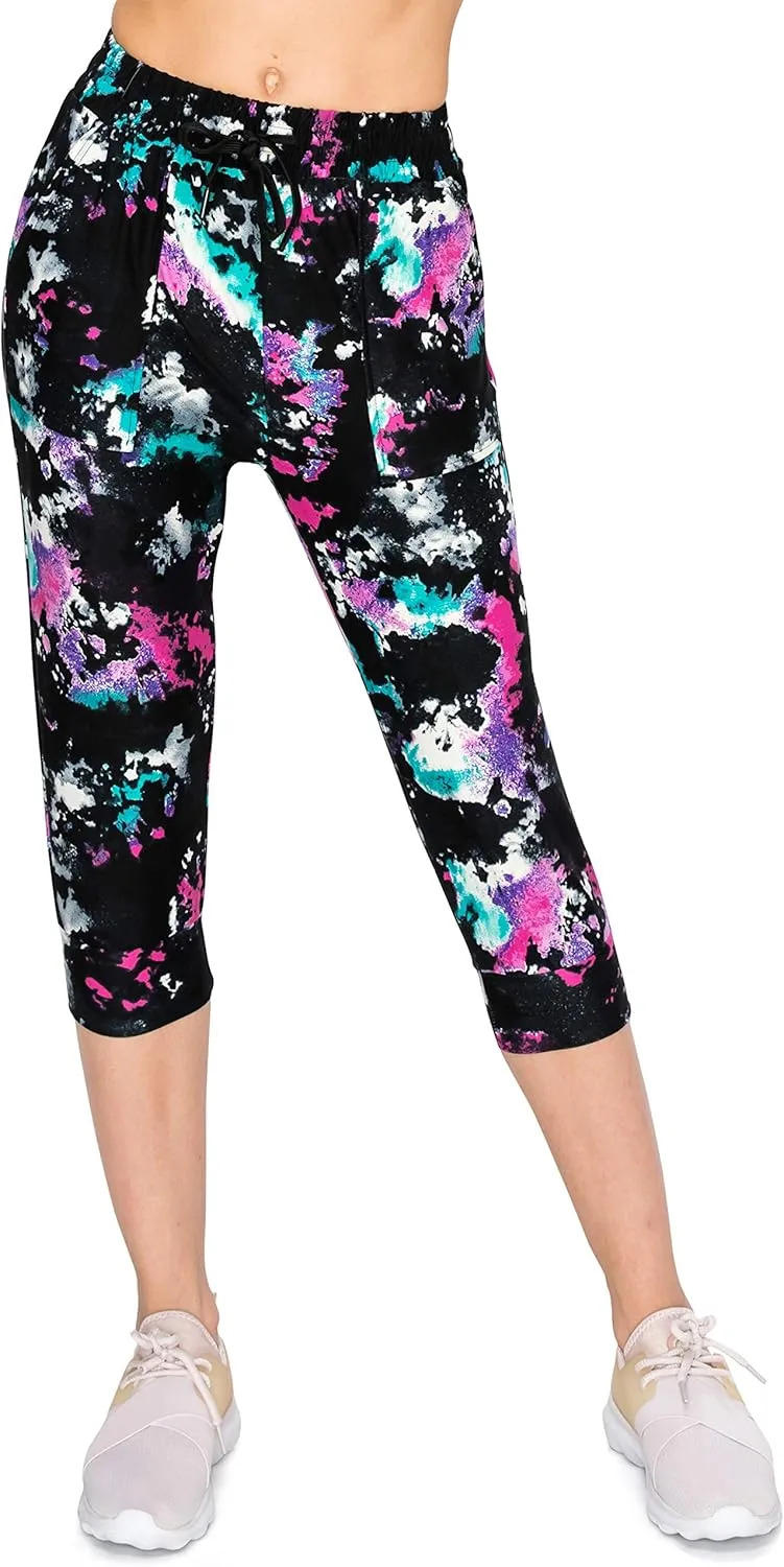 ALWAYS Women's Capri Jogger Sweatpants - Premium Soft Stretch Lightweight Pants with Pork Chop Pockets