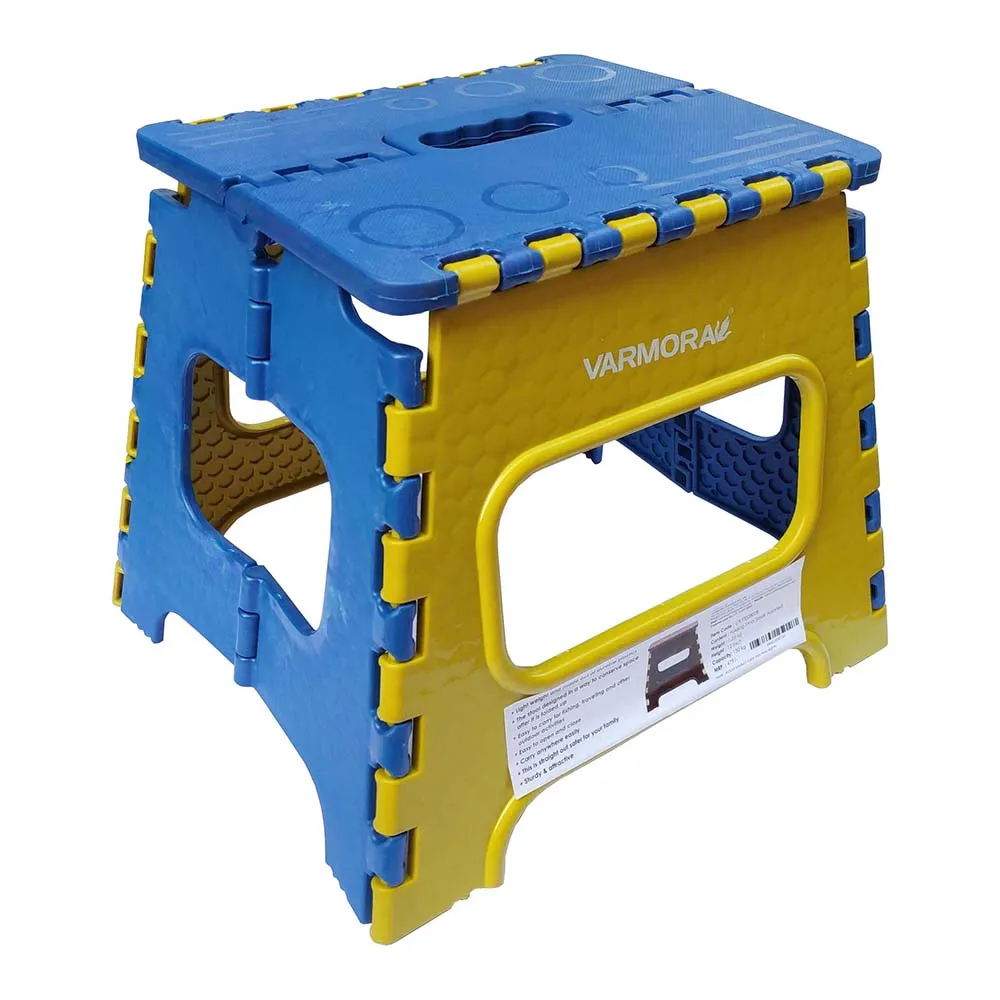 AM2326 Varmora Homevare Folding Stool Small Light weight & Made Out Of Durable PlasticAssorte 12 Inchd
