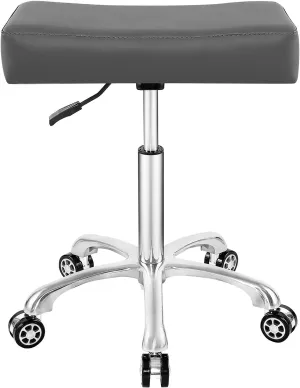 Antlu Adjustable Heavy Duty Rolling Swivel Stool Chair for Massage Office Tattoo Kitchen,Work Stool with Wheels (Grey)