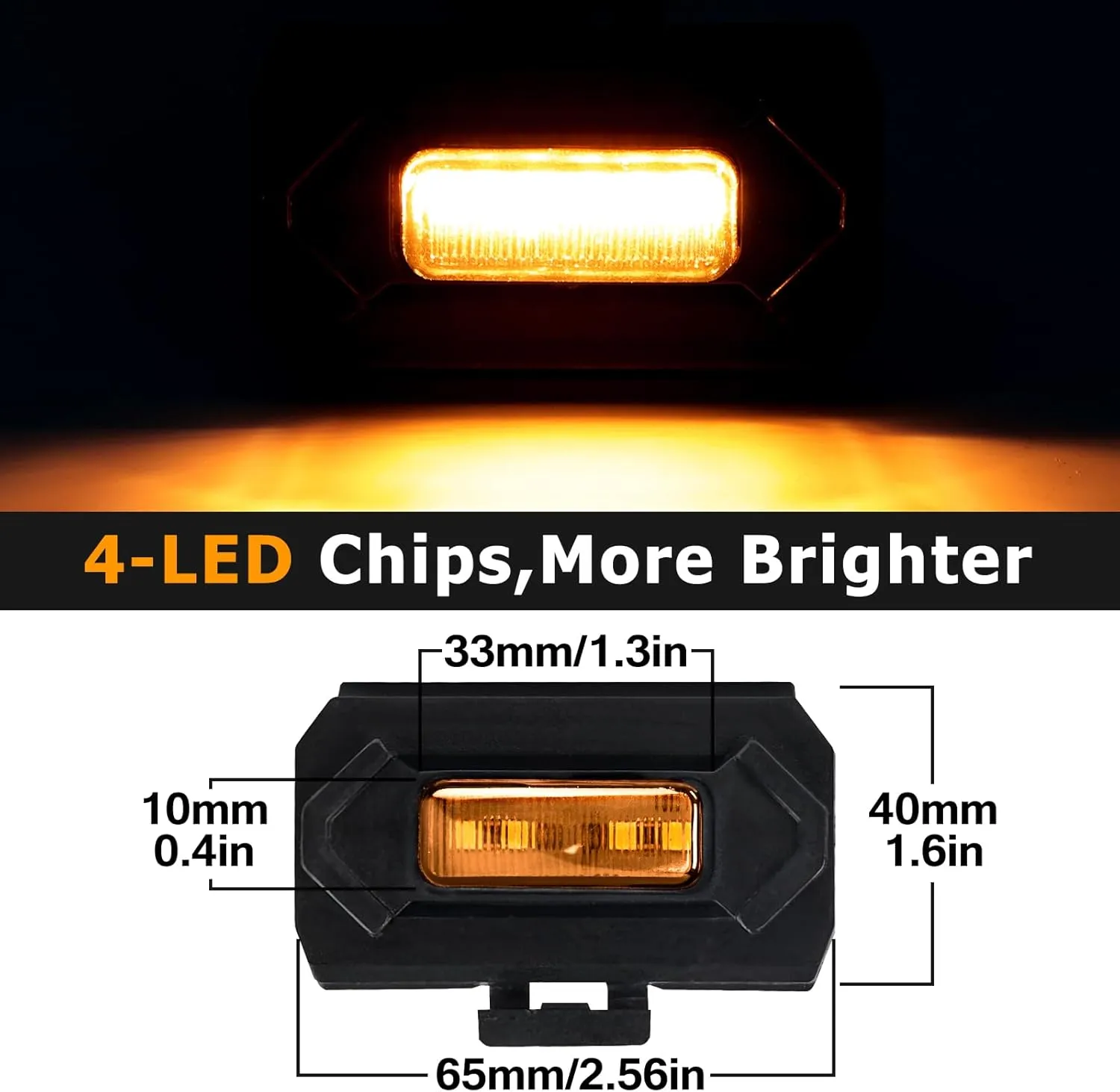 AUTOXBERT Tacoma LED Grill Lights Compatible with Toyota Tacoma 2020 2021 2022 2023 TRD Off-Road & Sprot OEM Front Grille Amber Lights with Fuse（4PCS Amber Shell Amber Lights）