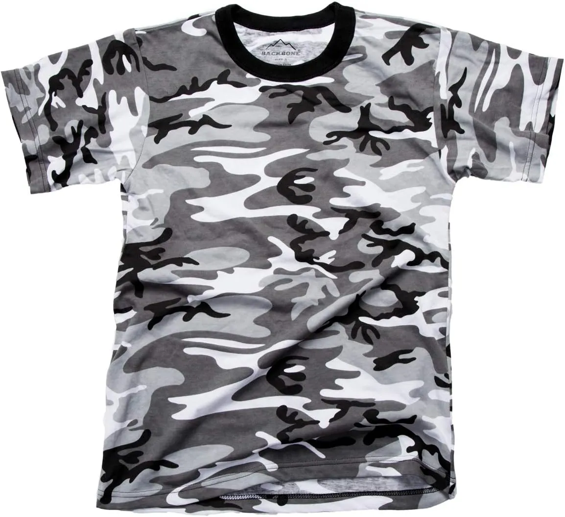 BACKBONE Mens Army Military Training Outdoor Boot Camp Running Short Sleeve Tee T-Shirt