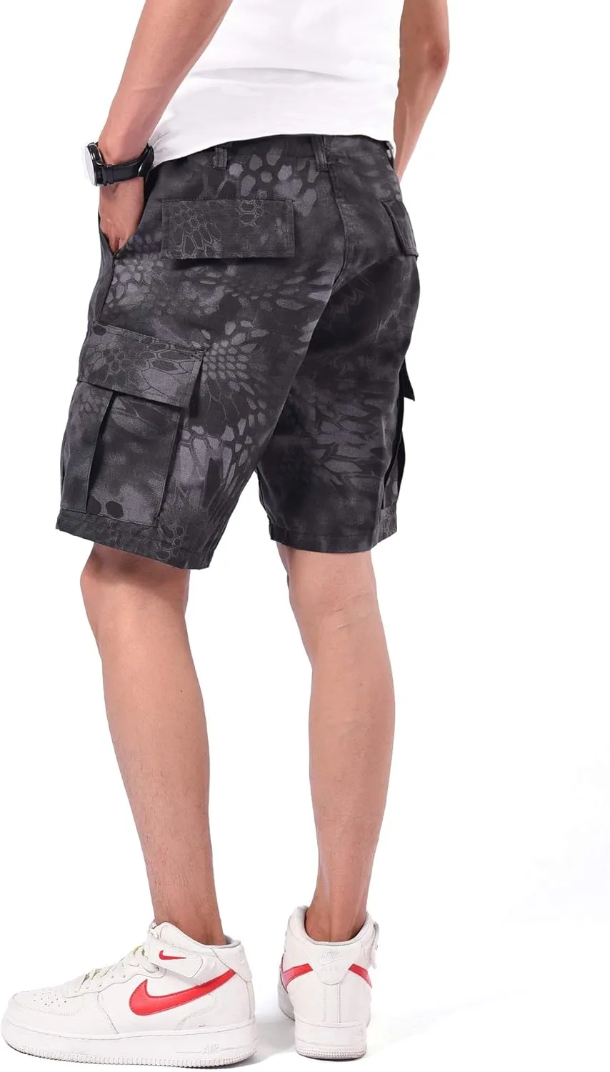 Backbone Mens Army Tactical Military BDU Shorts Work Fishing Camping Casual Camouflage Cargo Shorts
