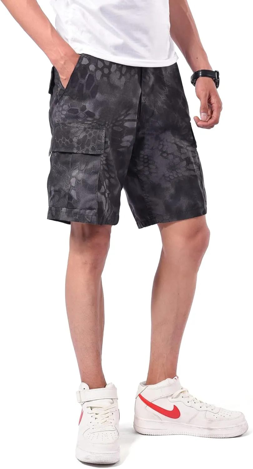Backbone Mens Army Tactical Military BDU Shorts Work Fishing Camping Casual Camouflage Cargo Shorts