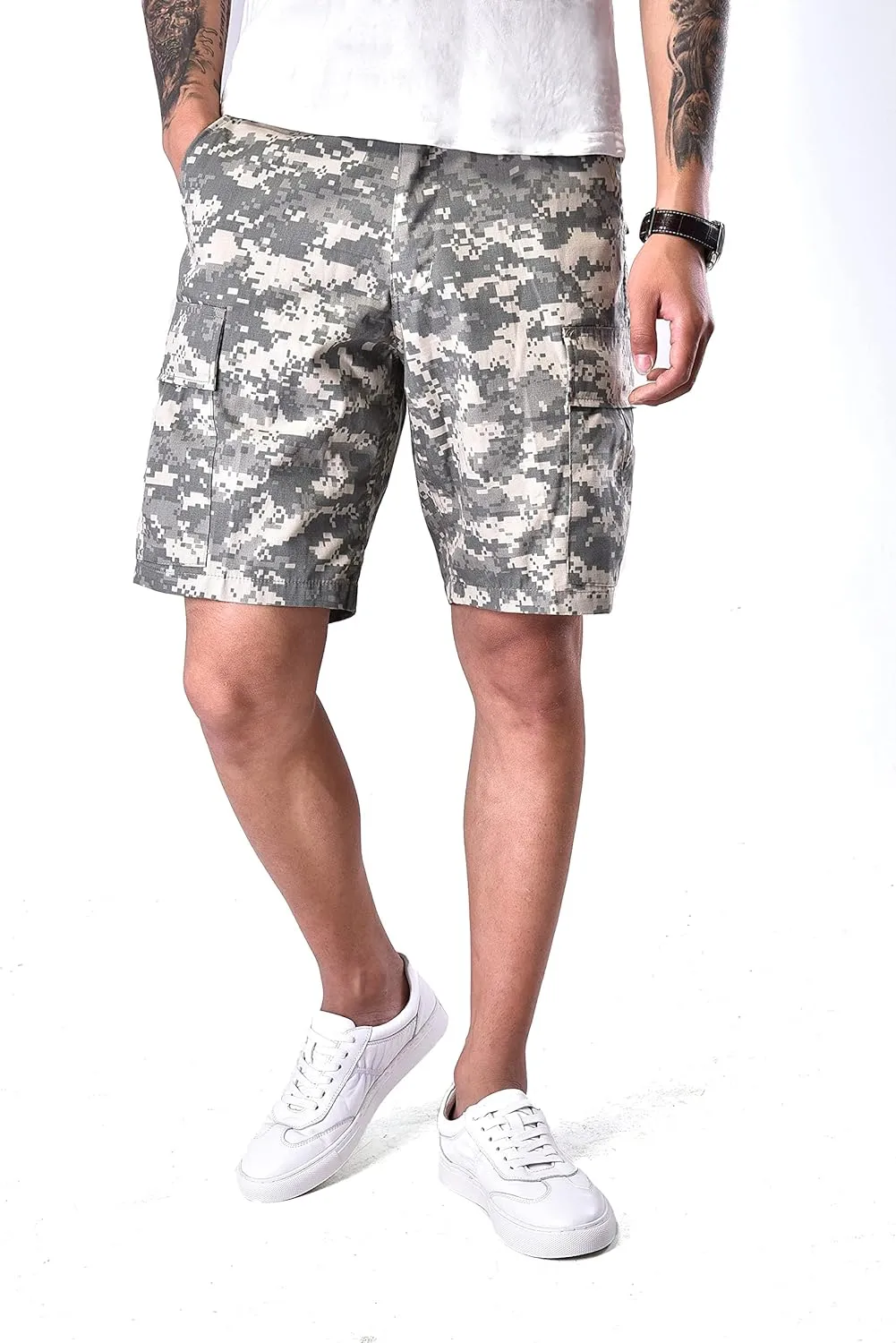 Backbone Mens Army Tactical Military BDU Shorts Work Fishing Camping Casual Camouflage Cargo Shorts