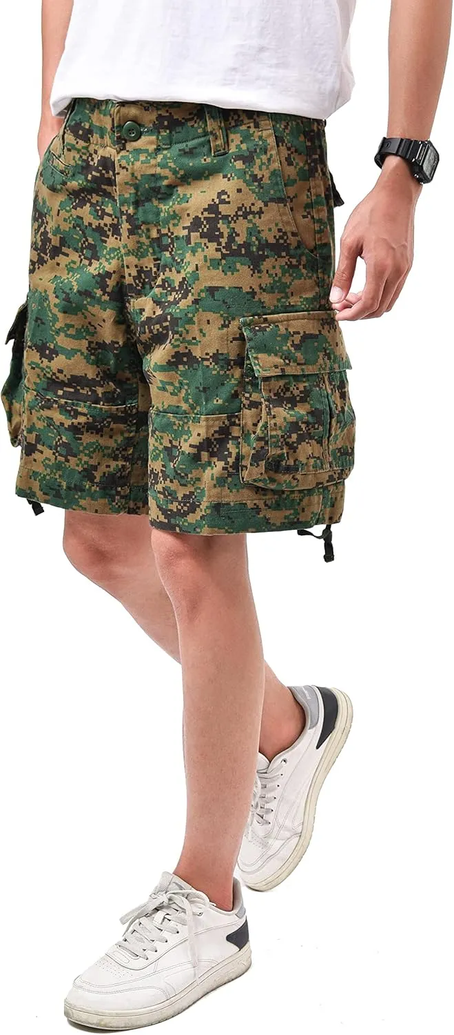 Backbone Mens Army Tactical Military Cargo Shorts Work Fishing Camping Camo Shorts