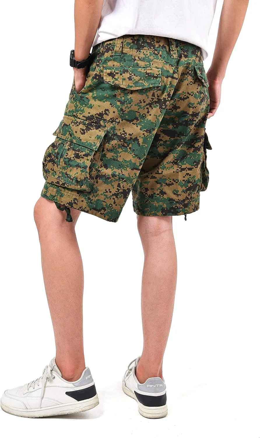 Backbone Mens Army Tactical Military Cargo Shorts Work Fishing Camping Camo Shorts