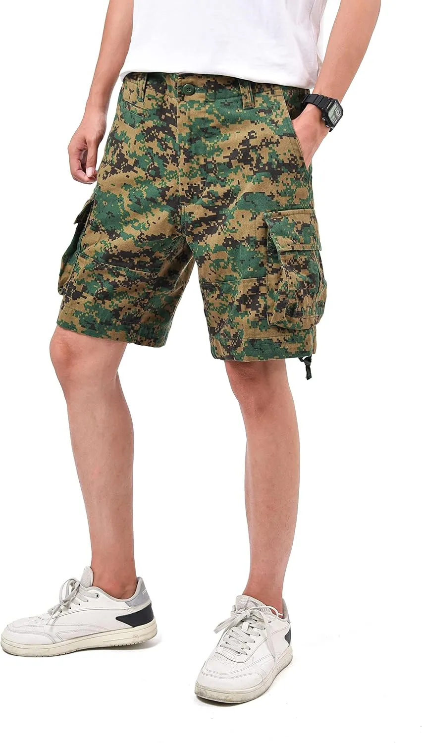 Backbone Mens Army Tactical Military Cargo Shorts Work Fishing Camping Camo Shorts