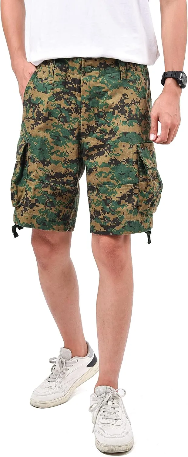 Backbone Mens Army Tactical Military Cargo Shorts Work Fishing Camping Camo Shorts