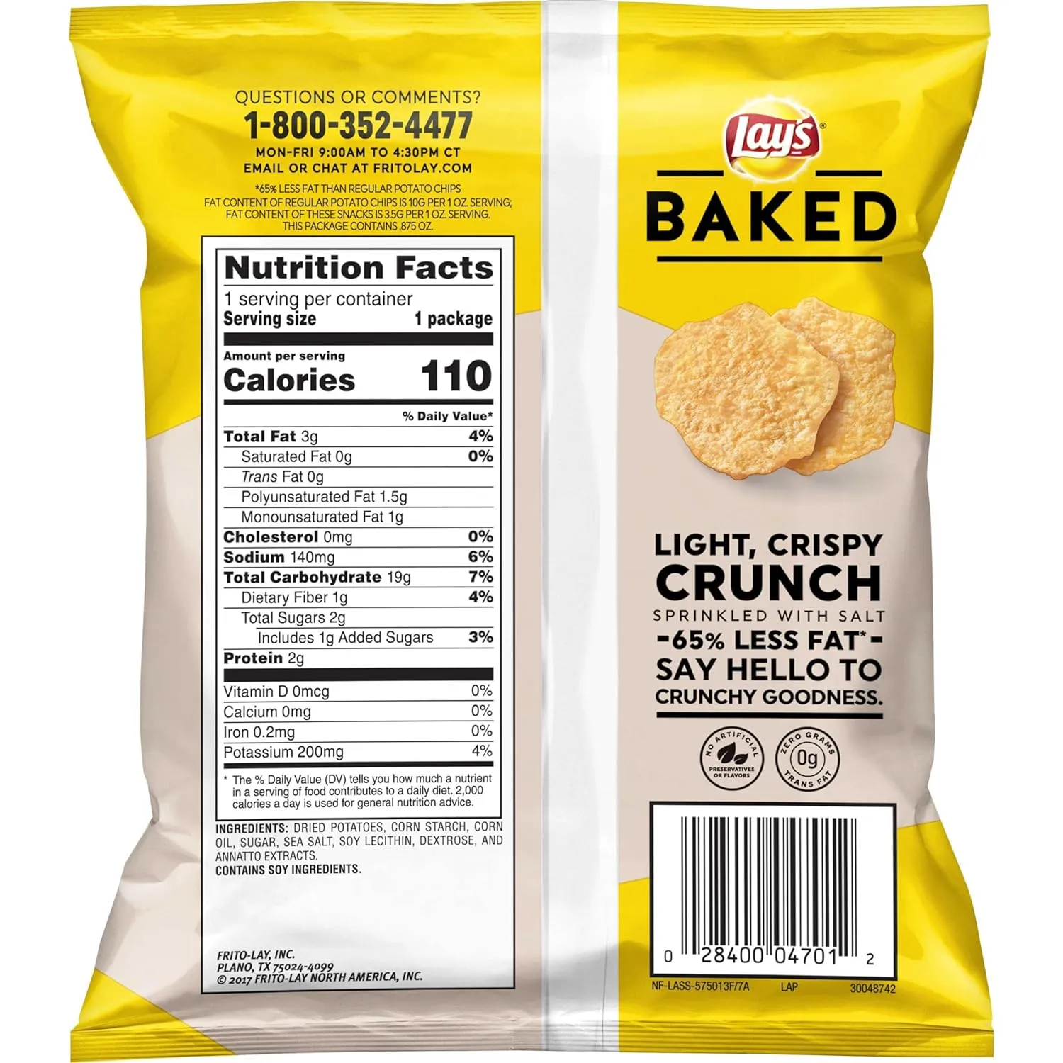 Baked, Lay's Original Potato Crisps, 1.125 Ounce (Pack of 16) Value Pack Bundled by SUPERDEALS with Mystery Gift