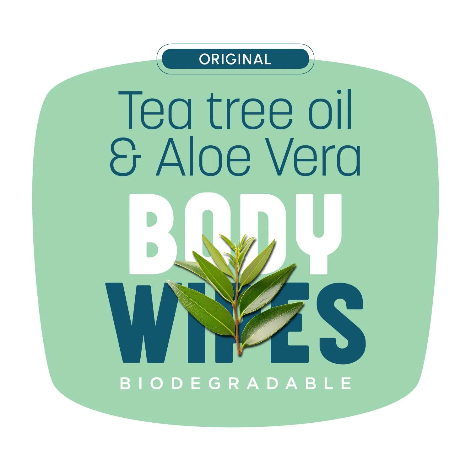 Bar-D Cleansing Face & Body Wipes for Women and Men - Individually Wrapped Biodegradable Shower Wipes with Tea Tree Oil & Aloe Vera (20 Count/Box)