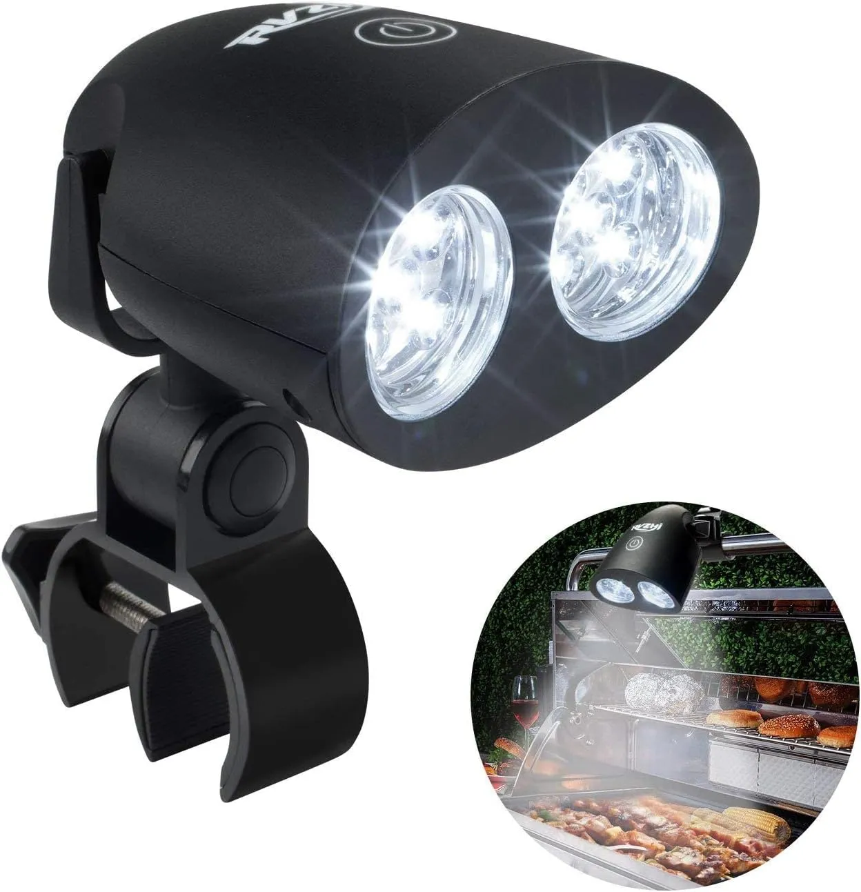 Barbecue Grill Light, 360°Rotation for BBQ with 10 Super Bright LED Lights- Heat Resistant,100lm LED BBQ Light for Gas/Charcoal/Electric Grill-Battery Included-Gift for Thanksgiving/Xmas