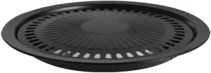 BBQ Grill,Stainless Steel Barbecue Tray Outdoor Oven Pans Round Portable Smokeless BBQ Tool for Outdoor Camping BBQ