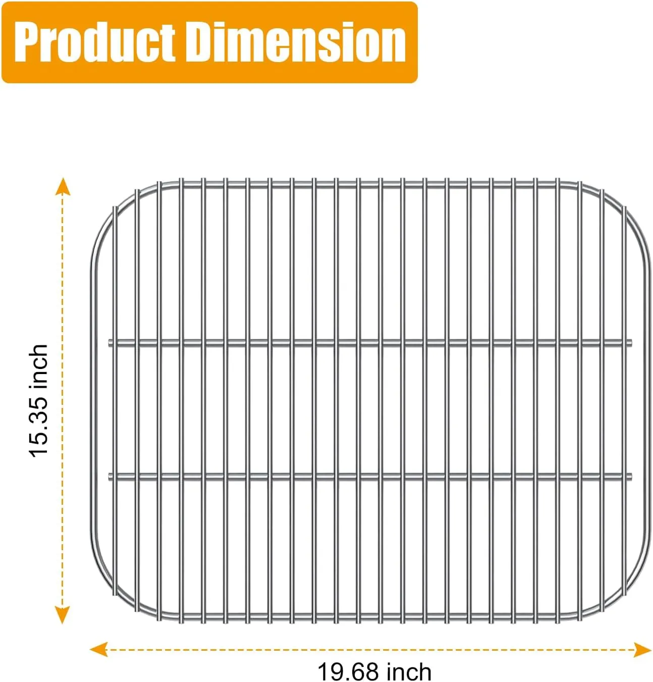 BBQ-PLUS Cooking Grate Replacement Parts for Dyna-Glo 3-Burner Open Cart Propane DGC310CNP-D, DGC310RNP-D, DGC310BNP-D,Stainless Steel Cooking Grid Grates,1 Pack