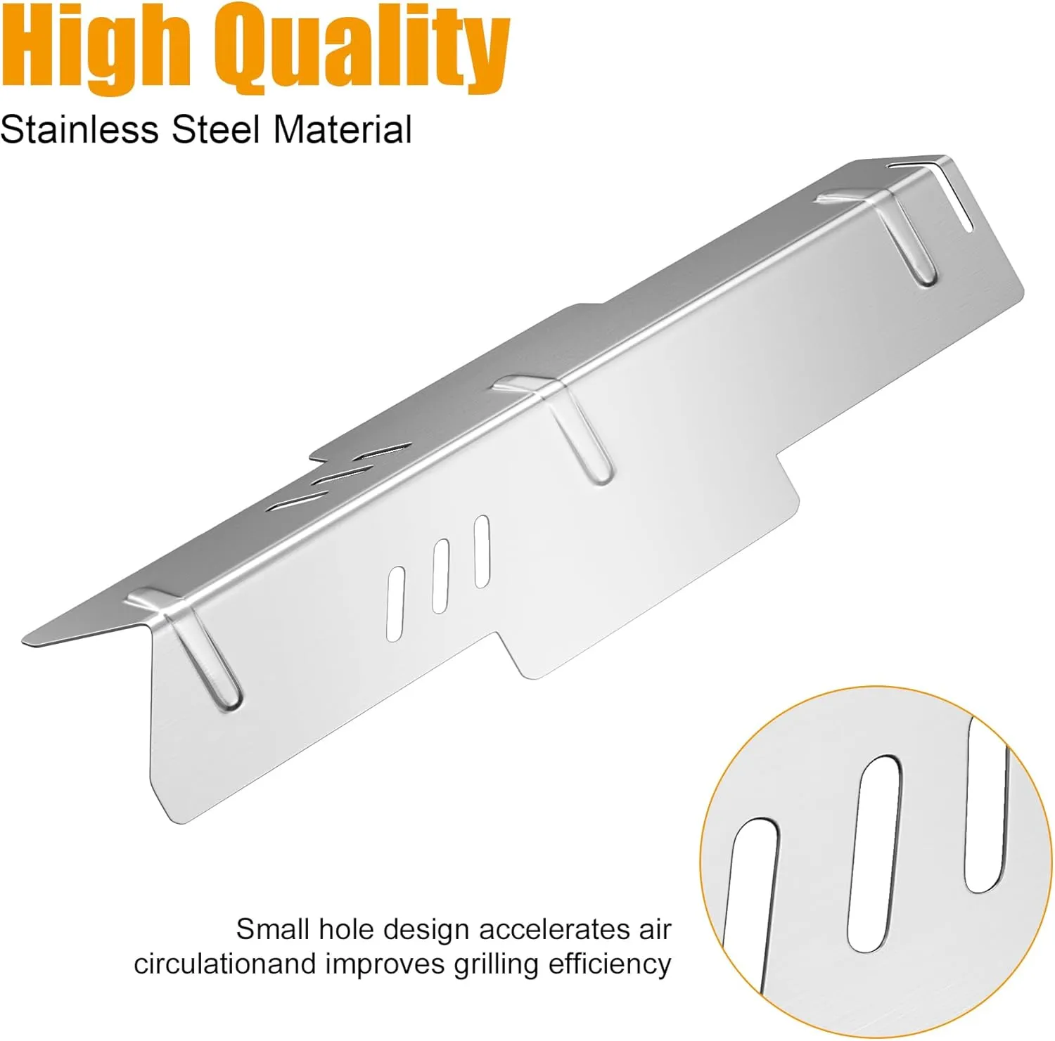 BBQ-PLUS Grill Heat Plates and Burner Replacement for Dyna-Glo BBQ Grill Models DGF350CSP, DGF350CSP-D,Stainless Steel Heat Shield Repair Kit for Dyna-Glo Gas Grill