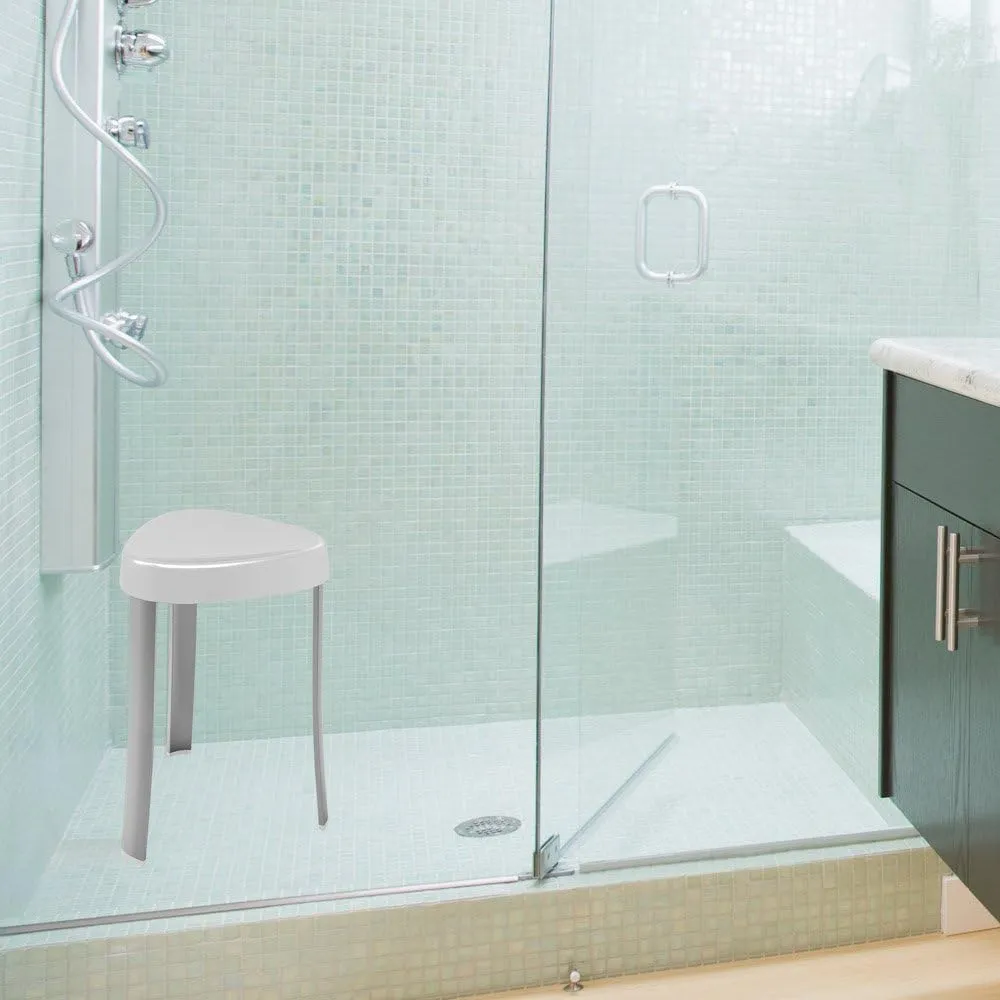 Better Living Products 70060 SPA Seat Shower Stool with Rust Proof Aluminum Legs, White,15.25" x 15.25" x 18"