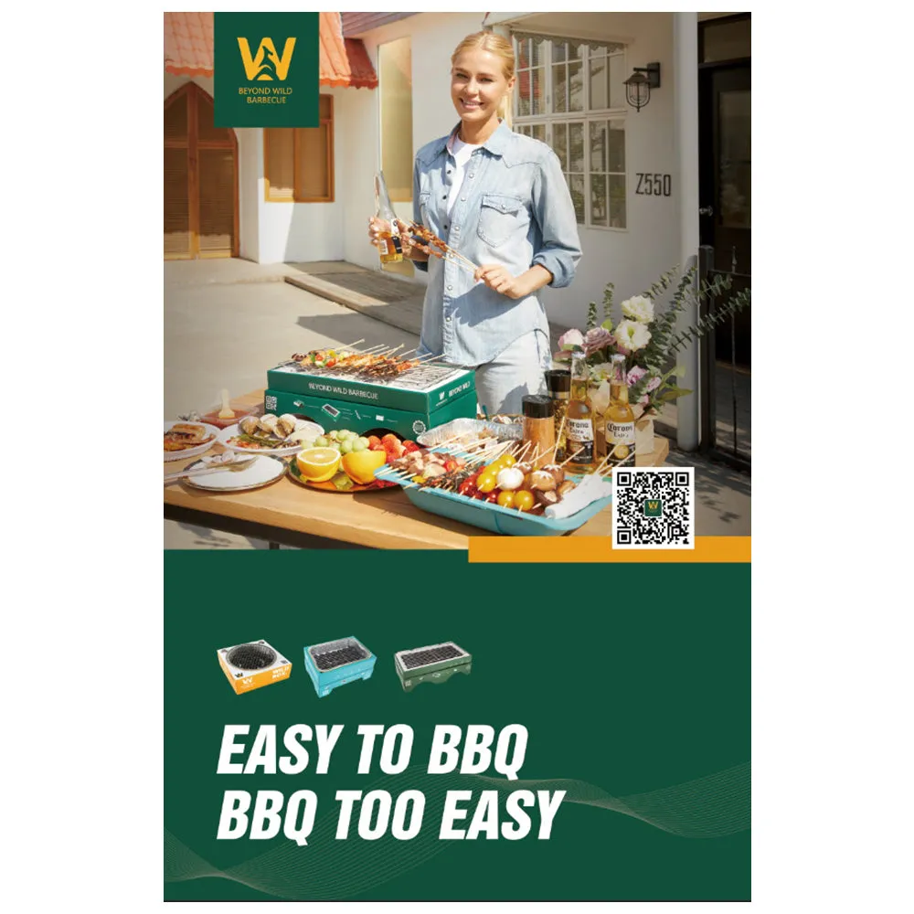 Beyond Wild Disposable Barbecue Grill - Rectangular