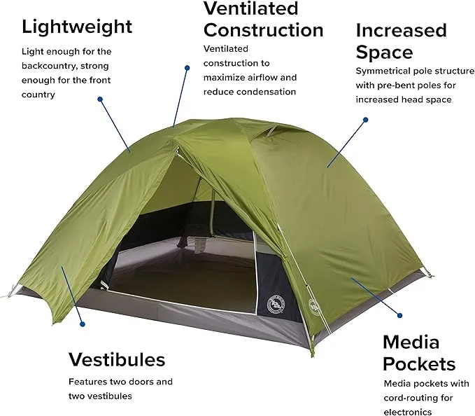 Big Agnes Blacktail & Blacktail Hotel Backpacking & Camping Tents