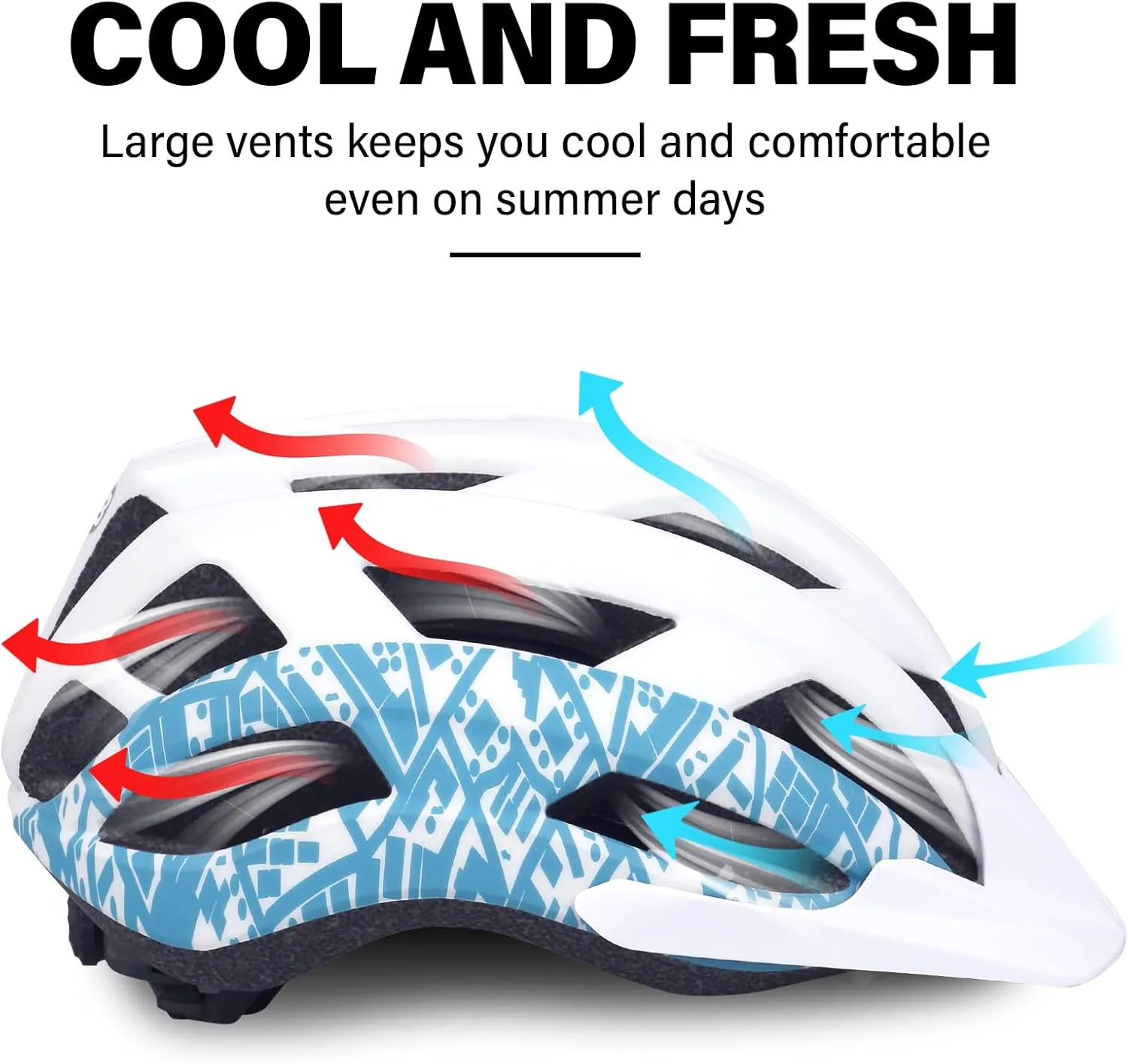 Bike Helmet for Adults Women Men Youth Kids, Lightweight Mountain Road Bicycle Cycling Helmets with Adjustable Dial, 2 Detachable Visor