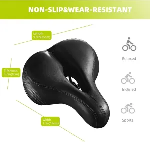 Bike Seat Most Comfortable Bicycle Seat Dual Shock Absorbing Memory Foam Water