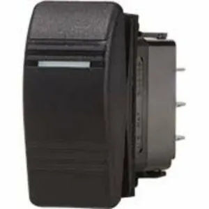 Blue Sea - Contura Switch SPST Black - OFF-(ON)