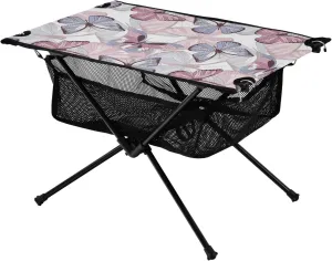 Bolaz Outdoor Folding Portable Picnic Camping Table-Delicate Butterflies in Pastel Colors7,Storage Mesh for Camping Gear Accessories, Hiking, Mountaineering, Outdoor Travel