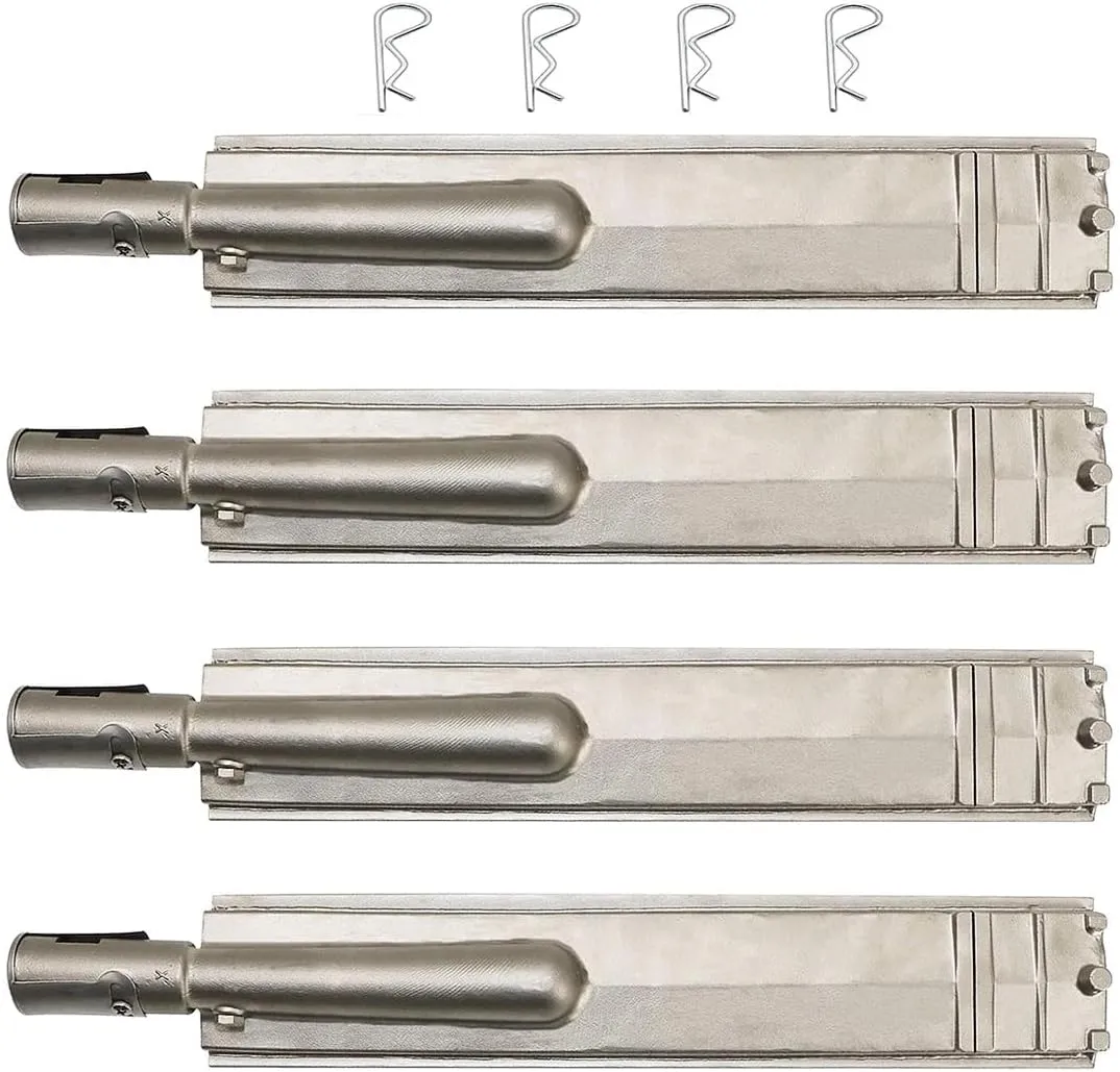 BUBurner (4-Pack) 16 Inch Heavy Duty Stainless Steel Burner for Bull, Outdoor Premium Gas BBQ Grill Burner Replacement for Bull Cal Flame Blaze Aussie Bakers Chefs Turbo Thermos Char