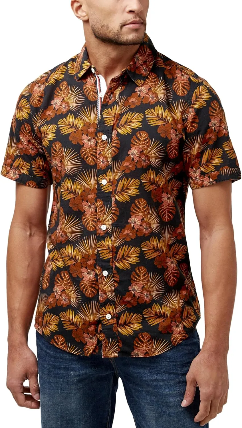 Buffalo David Bitton Men's Short Sleeve Printed Button Down