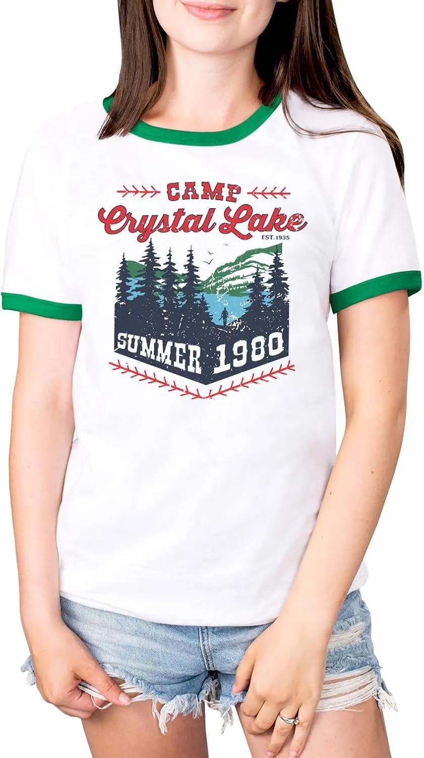 Camp Crystal Lake Ringer Tee Shirt Unisex