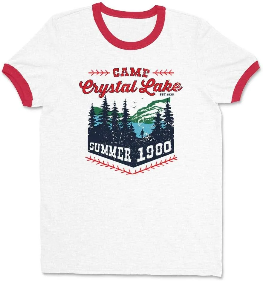 Camp Crystal Lake Ringer Tee Shirt Unisex