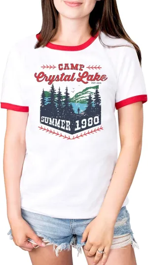 Camp Crystal Lake Ringer Tee Shirt Unisex