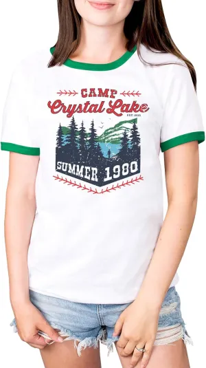 Camp Crystal Lake Ringer Tee Shirt Unisex