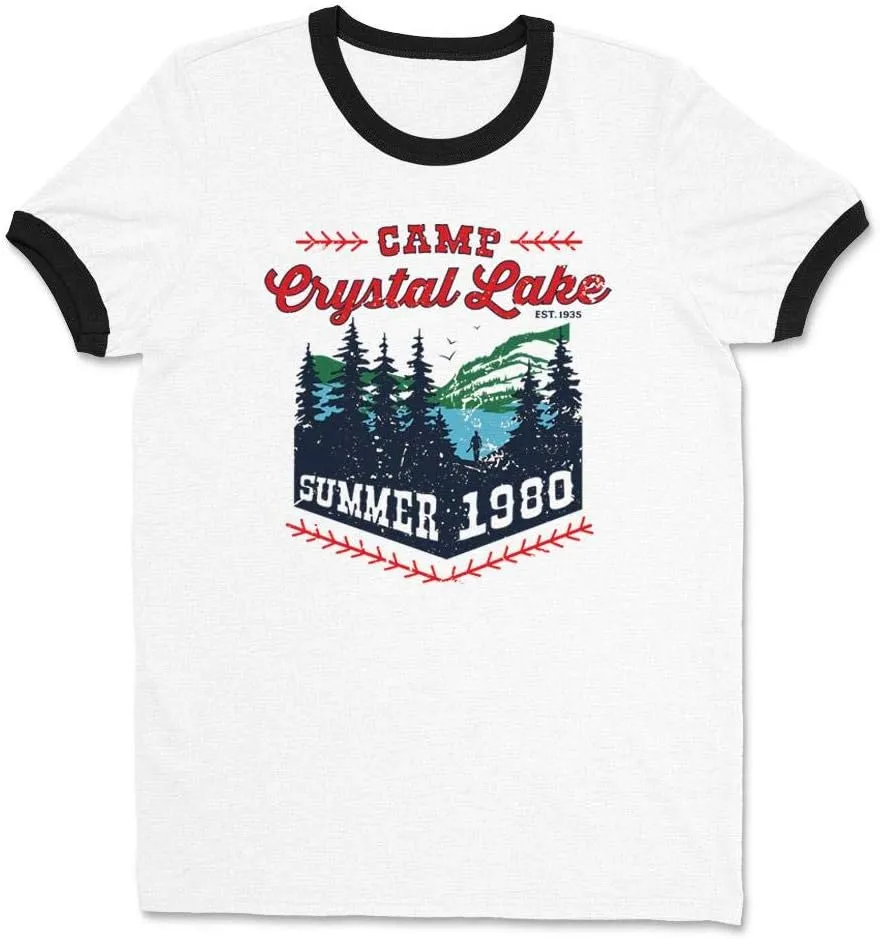 Camp Crystal Lake Ringer Tee Shirt Unisex