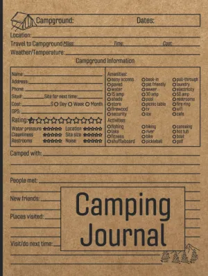 Camping Journal: Family RV Travel Logbook / Memory Book For Adventure Notes / Campground Notebook / Caravan Road Trip Diary / Summer Campsites Log Book / Camp Planner Gift Idea for Camper Hardcover – May 18, 2021