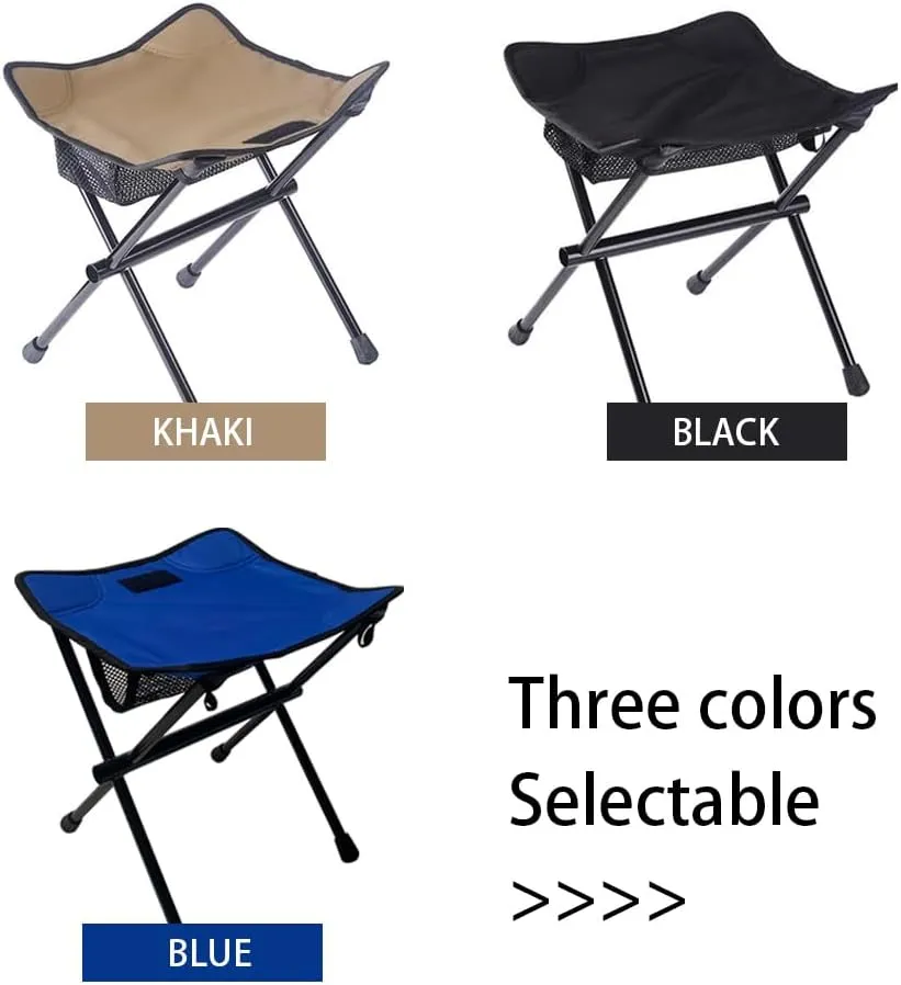 Camping Stool Lightweight Small Folding Chair 13 Inch Portable Folding Stool for Outdoor Walking Hiking Fishing 400 LBS (Stool-Blue)