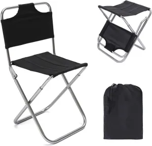 Camping Stool Portable Chair Fast Folding Fishing Lightweight Compact Backpack Chairs with Carry Bag Collapsible Outdoor for Travel Walking Hiking Picnic Barbecue