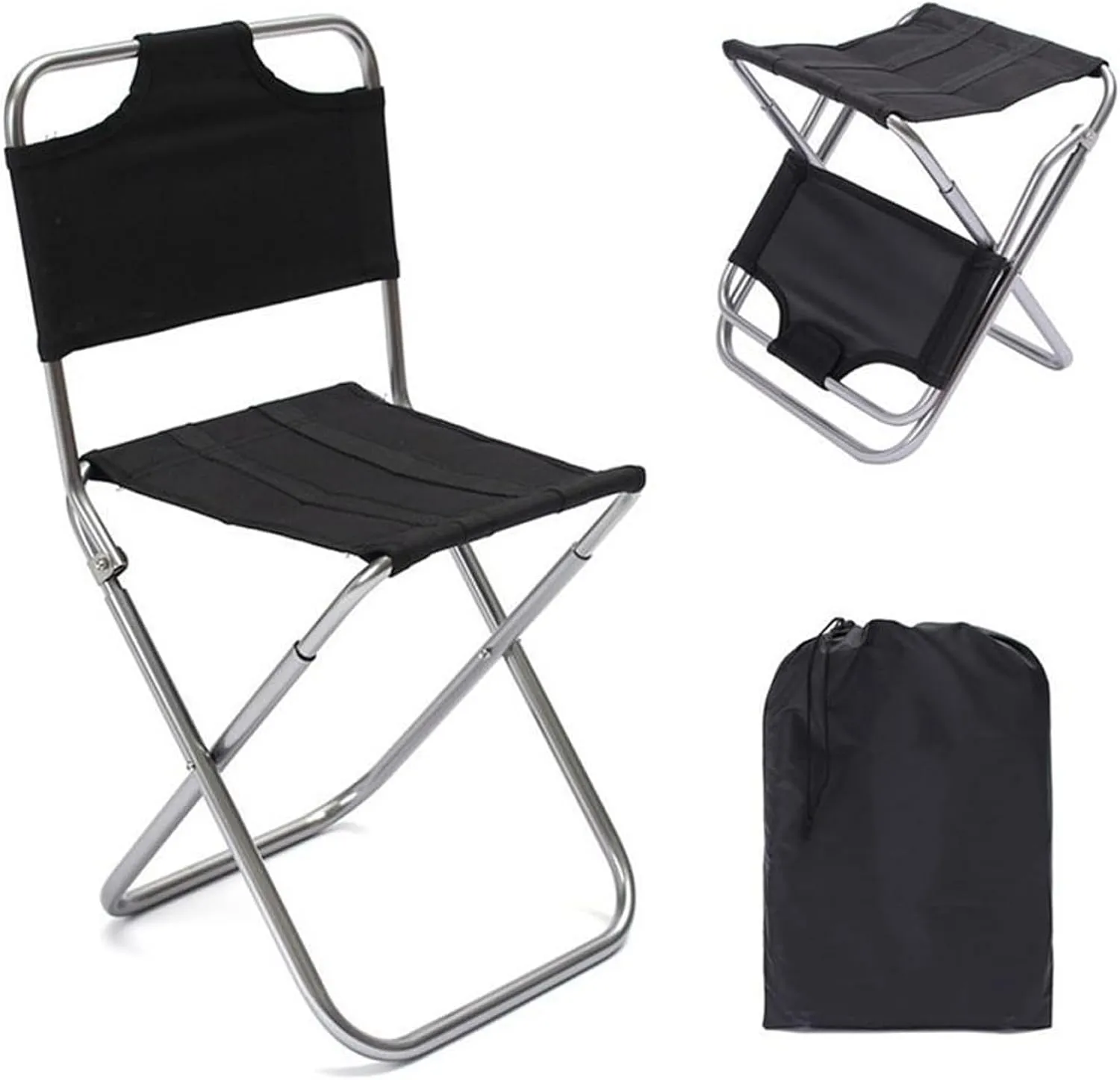 Camping Stool Portable Chair Fast Folding Fishing Lightweight Compact Backpack Chairs with Carry Bag Collapsible Outdoor for Travel Walking Hiking Picnic Barbecue
