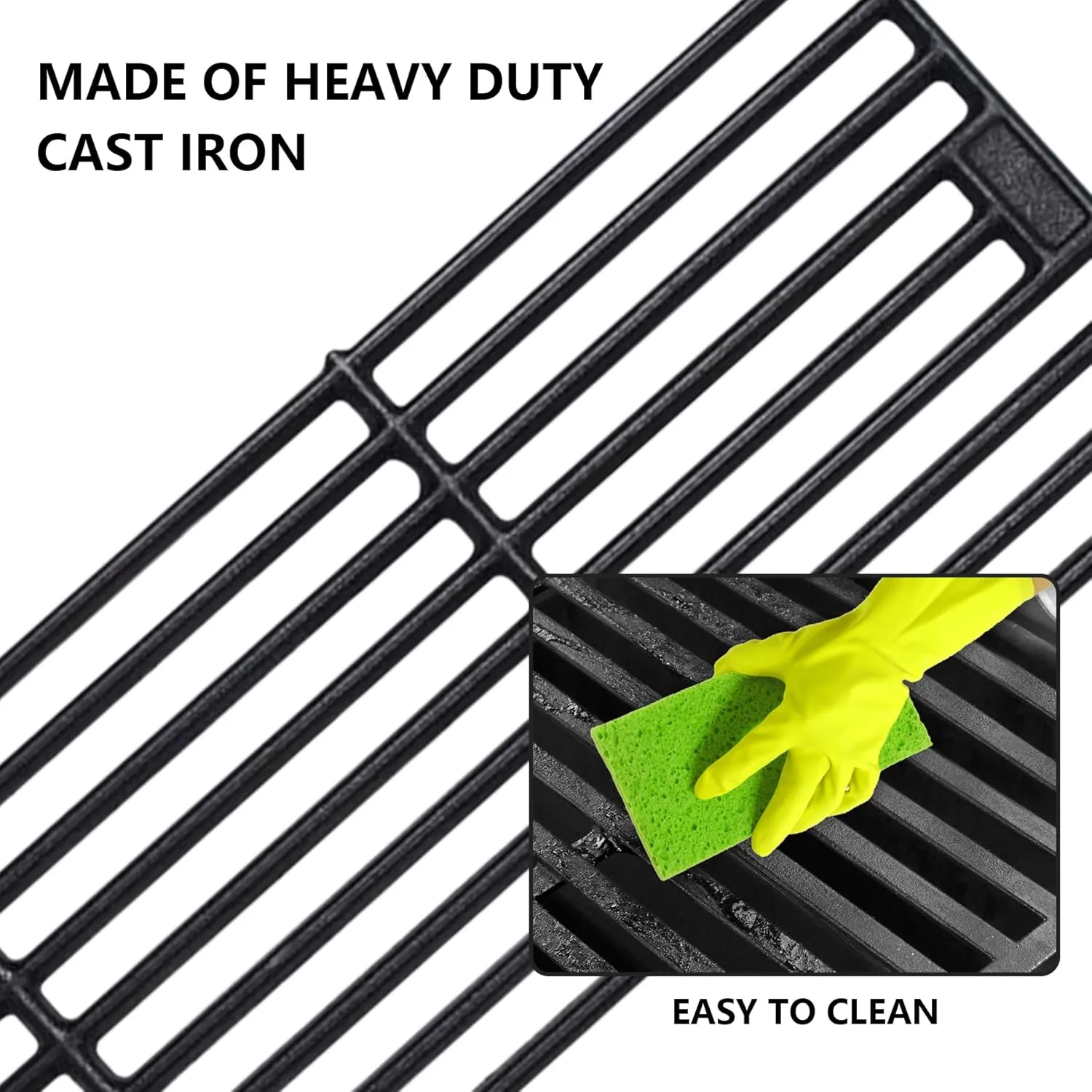 CANDANA Replacement Parts for Char Griller Duo 5050 Grill Grate Cast Iron Burner Porcelain Steel Heat Tent Plate Flame Shield for Chargriller 4000 5252 5650 2121 2123 2222 2828 3001 3030