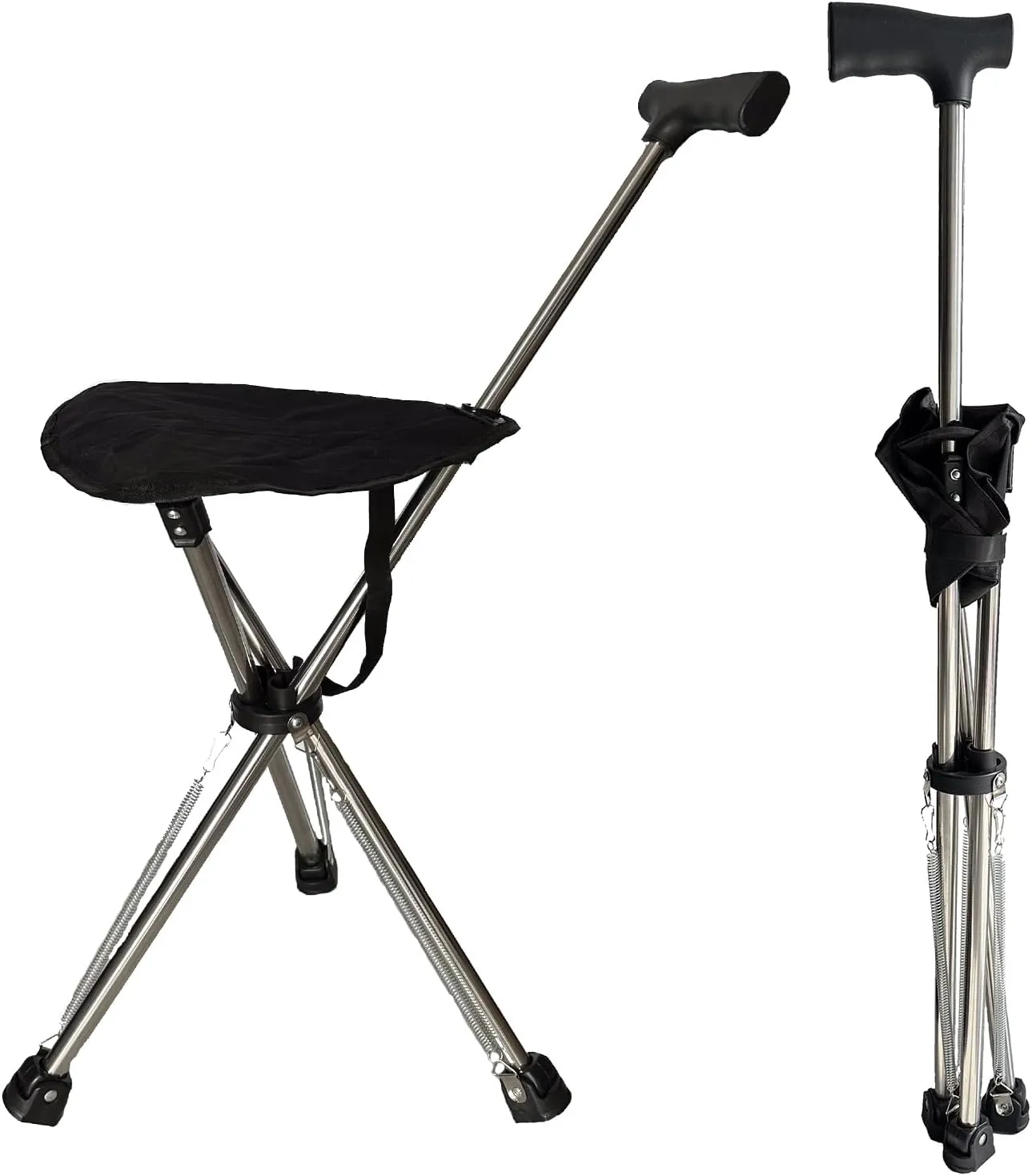 Cane with Seat - Portable Stool Chair, Supports Up to 220 Lbs cameping Chairs, Lightweight Up to 1.8 Lbs, Suitable for Men, Women, Seniors, People with Disabilities (Top-Tier Model A)
