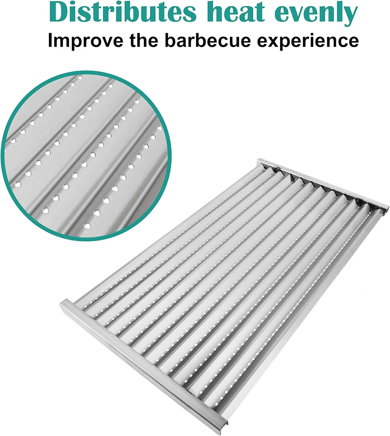 Cast Iron Grill Grates and Stainless Steel Emitter Plates for Charbroil Commercial Infrared 4 Burner 463242715, 463242716, 463276016, 466242715, 466242815, 463257520 Gas Grills