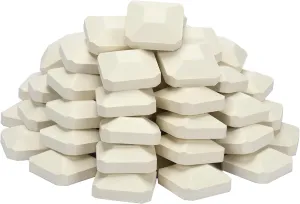 Ceramic Briquettes Replacement for Lynx L27 L30 L36 L42 L54 and Other Gas Grills, Gas Grill Briquettes Replacement for Lava Rocks, 2 x 2 inches, 50-Piece