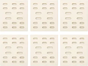 Ceramic Radiant Flame Tamer Heat Plates, 8" x 7.25", Set of 6, Replacement for Bakers & Chefs, Fiesta, Grand Hall, Member's Mark