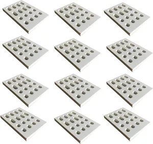CG77 (12-Pack) Ceramic Brick Flame Tamer, Grill Ceramic Briquettes Replacement Parts for Barbeques Galore Grand Turbo Y0665LP Y0665NG Y0662LP Y0662NG Y0663LP Y0663NG Y0662NG YN663NG YN663NG