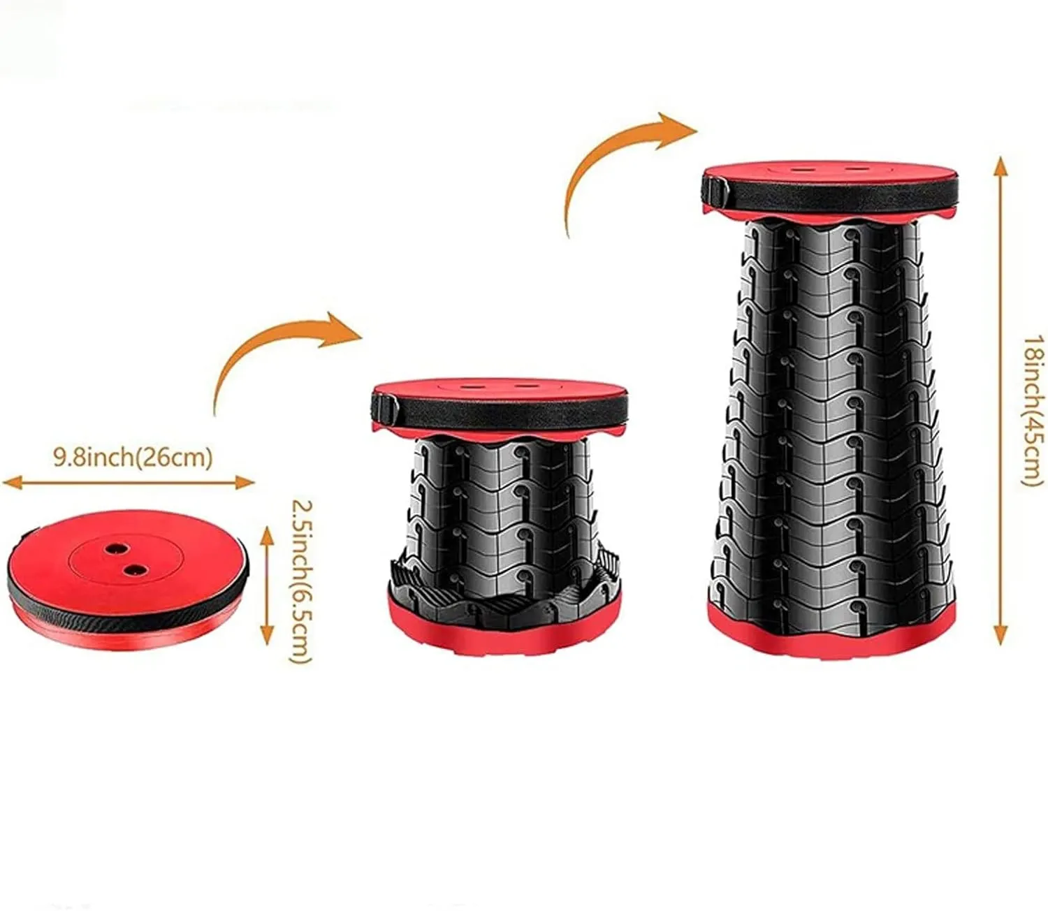 Chairs Portable Retractable Stool Camping Folding Chair Outdoor Furniture Pop Up Telescoping Stool Travel Fishing Seat 950g