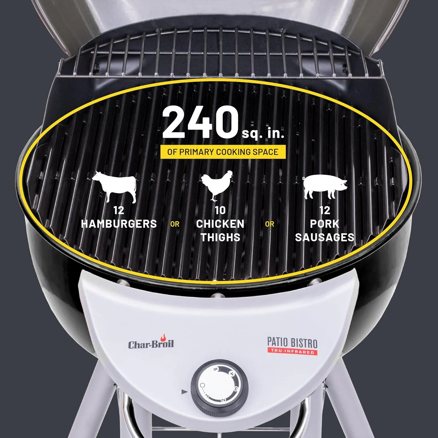 Char-Broil® Patio Bistro® TRU-Infrared Electric Grill, Black - 20602107
