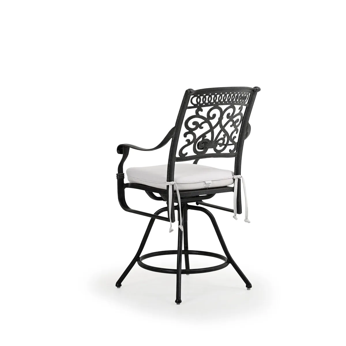 Charleston Outdoor Cast Aluminum Swivel Counter Height Stool
