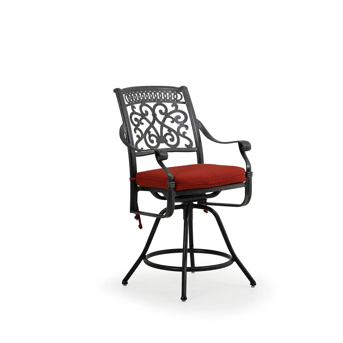 Charleston Outdoor Cast Aluminum Swivel Counter Height Stool