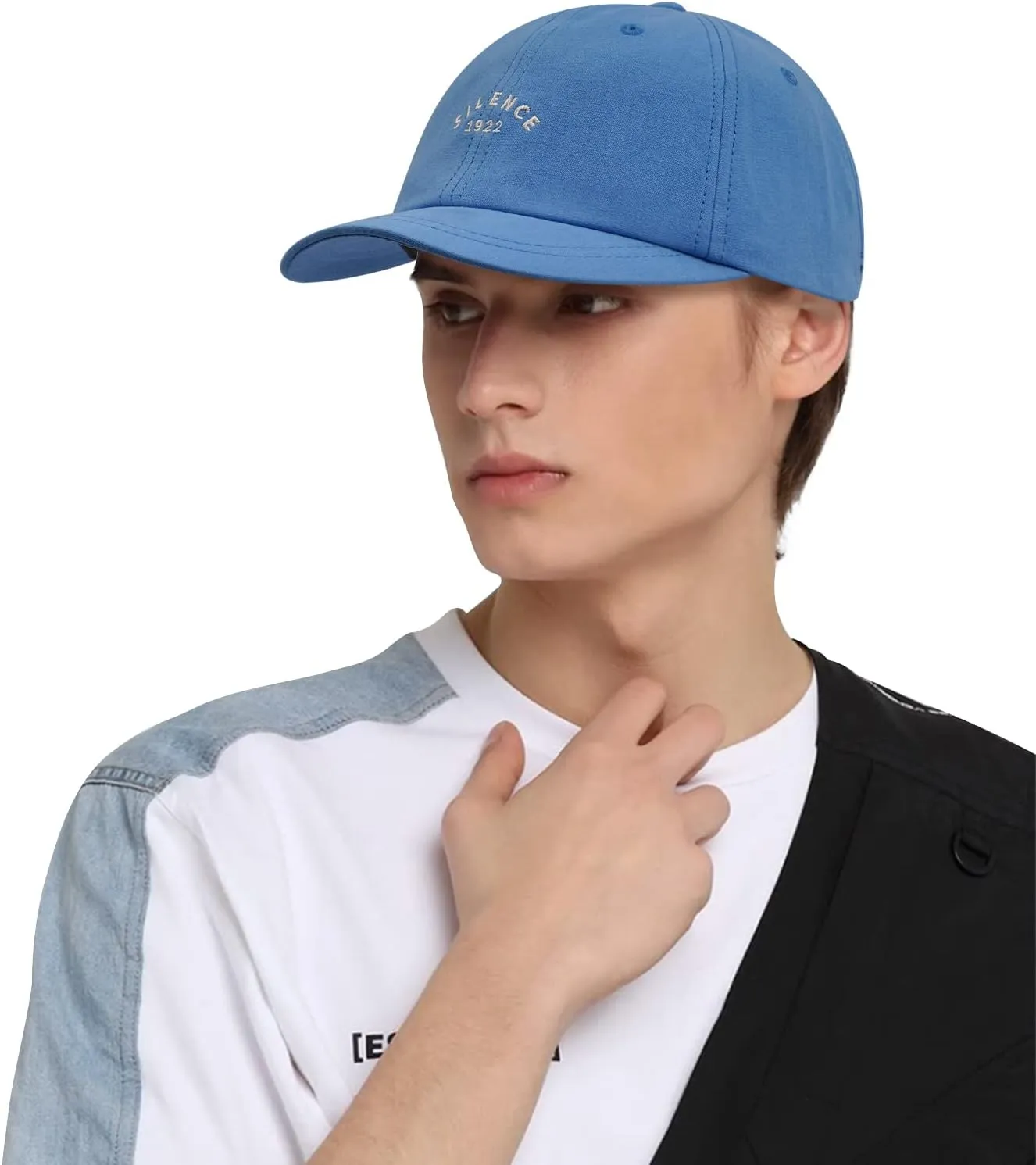Clakllie Short Brim Baseball Fitted Cap Fashion 5 Panel Camp Caps Low Profile Dad Hat Snapback Hip Hop Cap Trucker Hats