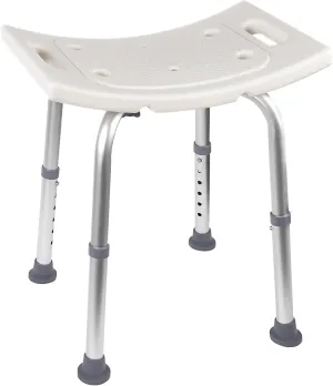 Classic Shower Chair for Inside Shower, Certified 300 lbs,Non-slip Shower Seat with Suction Feet, Adjustable Stool for Inside Tub, Medical Shower Bench for Seniors, Elderly and Disabled, White