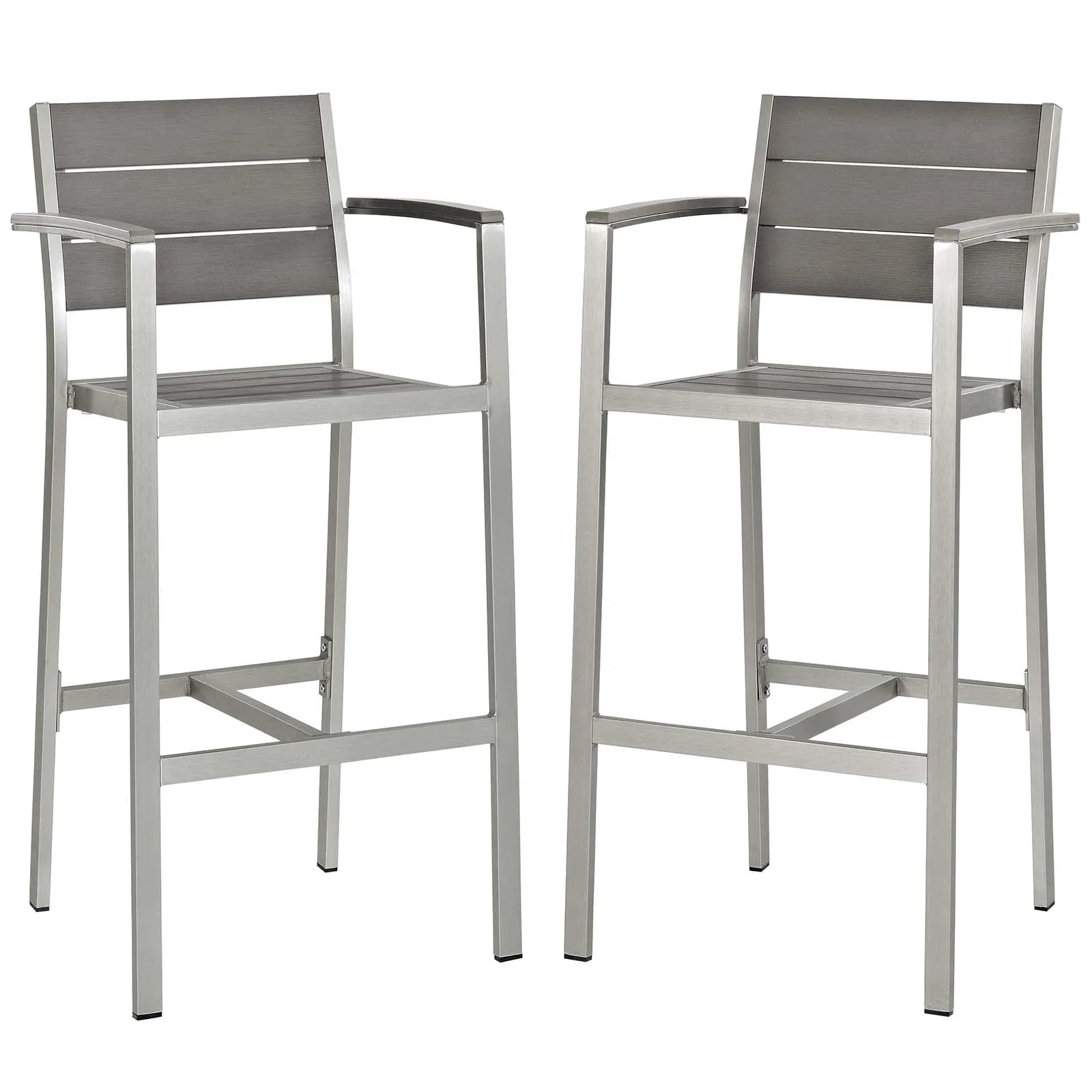 Coast Outdoor Patio Aluminum Bar Stool (Set of 2)